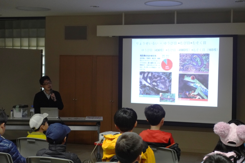 小・中・高校生向け体験講座「両生類・は虫類について学ぶ」を開催しました